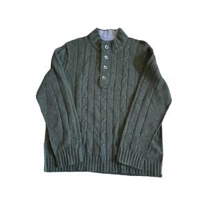 Vintage Tommy Bahama Pullover Preppy Gorpcore Cable Knit Henley Lambswool  XL